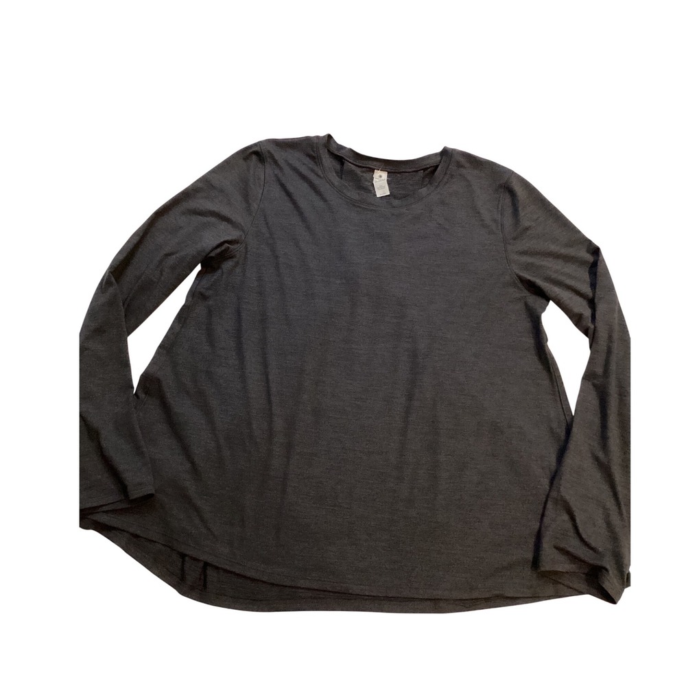 Athletic Works Womens Long Sleeve Tunic Top Charcoal Gray XL Athletic Tunic